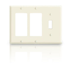 Leviton 80731-W 3-Gang 1-Toggle 2-Decora/GFCI Device Combination Wallplate