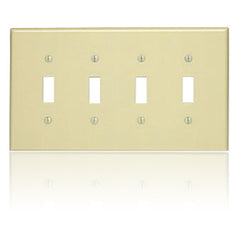 Leviton PJ4 4-Toggle Midway Size Nylon Wallplate