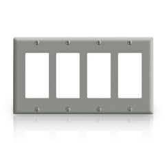 Leviton PJ264 4-Decora Midway Size Nylon Wallplate
