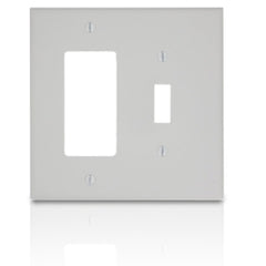 Leviton PJ126 2-Gang Midway Size Nylon Combination Wallplate