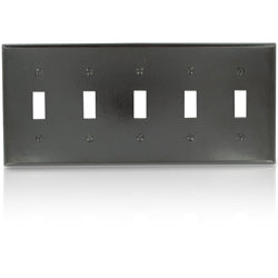 Leviton 86023 Standard Size 5-Gang Toggle Switch Wallplate