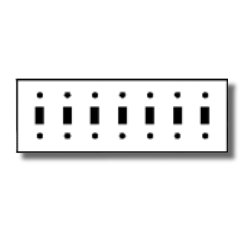 Leviton S601 Standard Size 7-Gang Toggle Wallplate