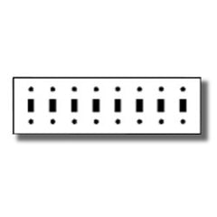 Leviton S602 Standard Size 8-Gang Toggle Wallplate