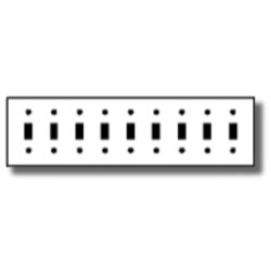 Leviton S604 Standard Size 10-Gang Toggle Wallplate