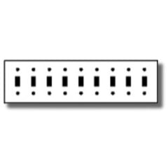 Leviton S604 Standard Size 10-Gang Toggle Wallplate