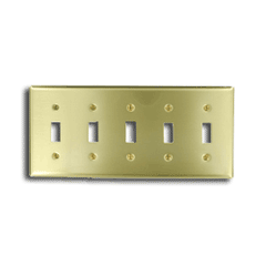 Leviton 81023 5-Gang Standard Size Commercial Grade Toggle Switch
