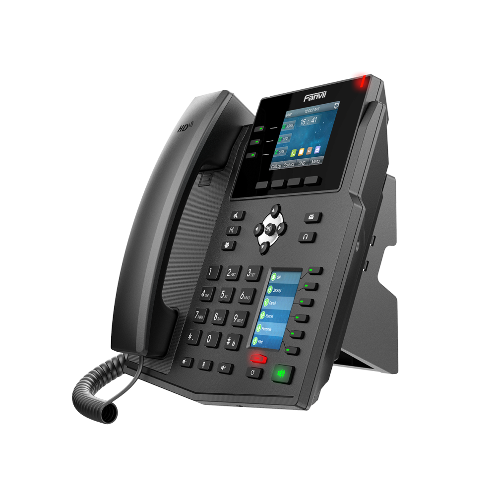 Fanvil X4U 12-Line Mid-Range IP Phone with HD Voice and Dual-Color Display