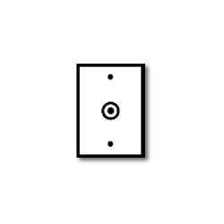 Leviton 88017 1-Gang Phone or Cable Outlet .625" dia Hole - Box Mount