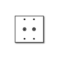 Leviton 84062-40 Commercial Grade 2-Gang Phone or Cable Outlet .406" dia. Hole - Box Mount