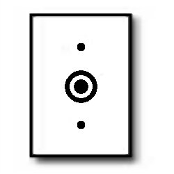Leviton 88037 Residential Grade .625" Dia. Hole, Phone or Cable Outlet - Strap Mount