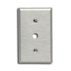 Leviton 84018-40 Commercial Grade 1-Gang .406" Dia. Hole Phone or Cable Outlet - Strap Mount