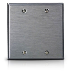Leviton 81025-40 Metal Blank Plate 2-Gang - Box Mount