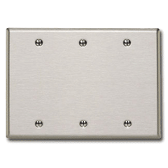 Leviton 84033-40 Metal Blank Plate 3-Gang - Box Mount