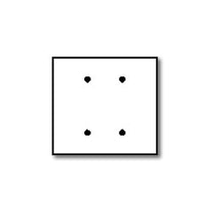 Leviton 88034 Residential Grade Standard Size 2-Gang Blank Plate - Strap Mount
