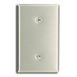 Leviton 84019 Commercial Grade Standard Size 1-Gang Blank Plate - Strap Mount