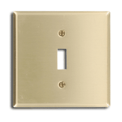 Leviton 81040 2-Gang 1-Toggle Centered Device Switch Wallplate