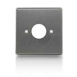 Leviton 84092-40 2-Gang 1-Single 1.406 Inch Dia. Ctr. Device Receptacle Wallplate