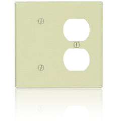 Leviton 88087 2-Gang 1-Blank 1-Duplex Device Combination Wallplate Strap Mount