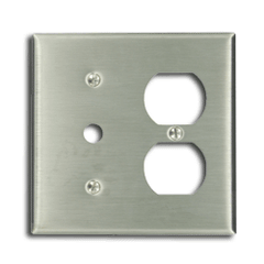 Leviton 84078-40 2 Gang Duplex Wallplate for Jewel Lamp