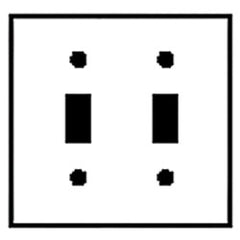 Leviton 80509 2-Gang Toggle Wallplate