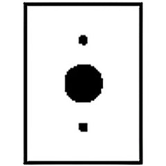 Leviton 80504 1-Gang 1-Receptacle 1.406" Dia. Hole Midway Size Wallplate
