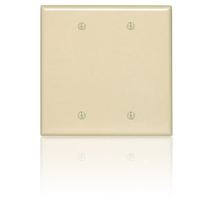 Leviton 80525 2-Gang 2-Blank Midway Size Wallplate