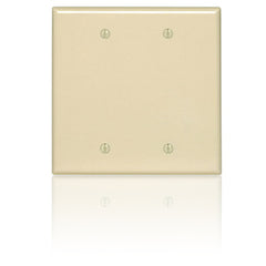 Leviton 80525 2-Gang 2-Blank Midway Size Wallplate