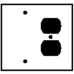 Leviton 80508 2-Gang 1-Duplex 1-Blank Combination Midway Size Wallplate