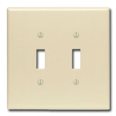 Leviton 86109 2-Gang 1-Toggle Oversized Thermoset Wallplate