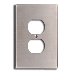 Leviton 84103-40 1-Gang 1-Duplex Oversized Metal Wallplate