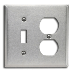 Leviton 84105-40 2-Gang 1-Toggle 1-Duplex Combination Device Oversized Wallplate
