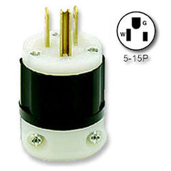 Leviton 8215-C Straight Blade Plug 15Amp 125V 2-Pole, 3-Wire Grounding