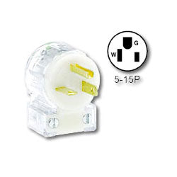 Leviton 8215-CAT Straight Blade Angle Plug 15Amp 125V 2-Pole, 3-Wire Grounding
