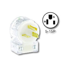 Leviton 8215-CAT Straight Blade Angle Plug 15Amp 125V 2-Pole, 3-Wire Grounding