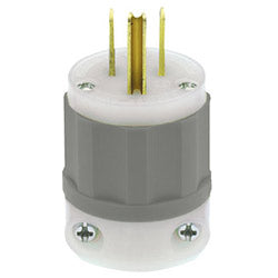 Leviton 5266-CG Gray Blade Plug 15Amp 125V 2-Pole, 3-Wire Grounding