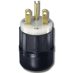 Leviton 5666-C 15 Amp 250V 2-Pole, 3-Wire Grounding Plug