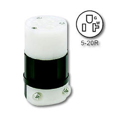 Leviton 5369-PL 20Amp 125V 2-Pole, 3-Wire NEMA 5-20 Nylon Connector
