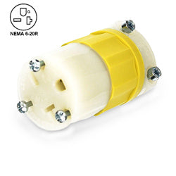 Leviton 5469-C 20Amp 250V 2-Pole, 3-Wire Industrial Grade Connector