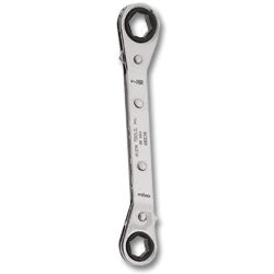 Klein Tools Inc. 68238 Fully Reversible Ratcheting Offset Box Wrench - 1/2" x 9/16"