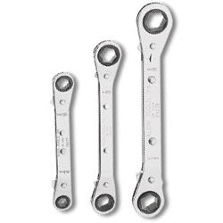 Klein Tools Inc. 68244 3-Piece Fully Reversible Ratcheting Offset Box Wrench Set