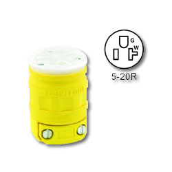 Leviton 1533 20A-125V 2-Pole 3-Wire Dust Guard NEMA 5-20 Connector