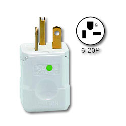 Leviton 8456-V 20A 250V Hospital Grade NEMA 6-20 Plug