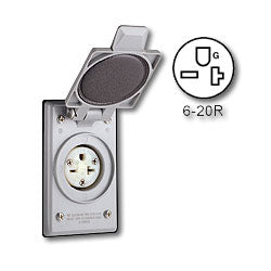 Leviton 5479-CWP 20A-250V Standard Wire Wells NEMA 6-20 Connector