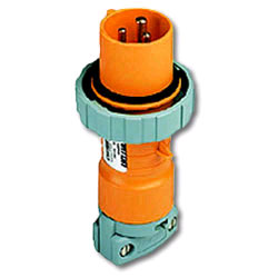 Leviton 4100P12W 125/250 AC 3P4W Wiring Watertight Pin and Sleeve Plug