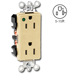 Leviton 16262-PL Back and Side Wired NEMA 5-15R