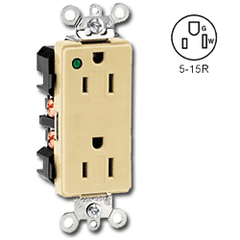 Leviton 16262-PL Back and Side Wired NEMA 5-15R