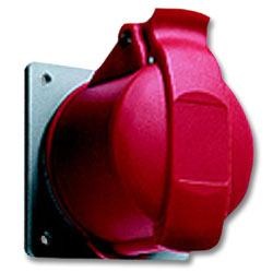 Leviton SP532R6 International-Rated Pin and Sleeve 32A 200/346 - 240/415 V Receptacle