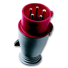 Leviton 4125P6W International-Rated Pin and Sleeve 125A 380-415V Plug