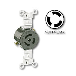 Leviton 7582 15Amp Non-NEMA Single Flush Locking Receptacle