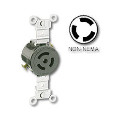 Leviton 7582 15Amp Non-NEMA Single Flush Locking Receptacle